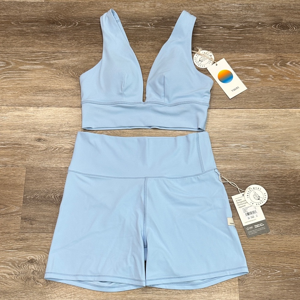 NWT! Vuori Baby Blue Workout Set